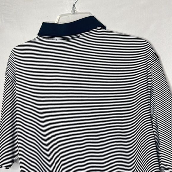 Chase Edward Golf Navy/White Stripe Performance Polo Shirt. Size Large. - Picture 5 of 5